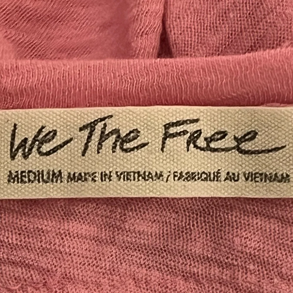 We The Free Betty Slouchy Lightweight orchid cotton blend Long Sleeve Pocket Tee